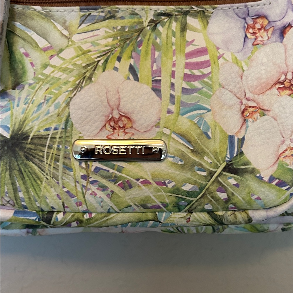HANDBAG. NWT. Rosetti Floral Green and Brown Shoulder Bag and Cross Body. - Picture 4 of 5